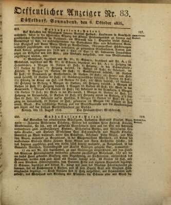 Amtsblatt für den Regierungsbezirk Düsseldorf Samstag 8. Oktober 1836