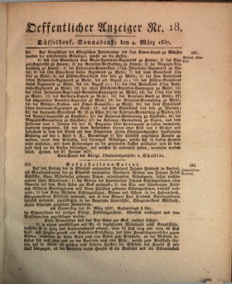 Amtsblatt für den Regierungsbezirk Düsseldorf Samstag 4. März 1837
