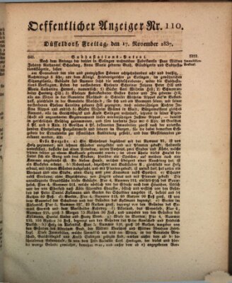 Amtsblatt für den Regierungsbezirk Düsseldorf Freitag 17. November 1837