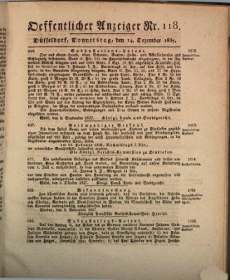 Amtsblatt für den Regierungsbezirk Düsseldorf Donnerstag 14. Dezember 1837
