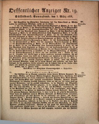 Amtsblatt für den Regierungsbezirk Düsseldorf Samstag 3. März 1838