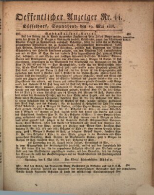 Amtsblatt für den Regierungsbezirk Düsseldorf Samstag 19. Mai 1838