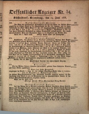 Amtsblatt für den Regierungsbezirk Düsseldorf Dienstag 19. Juni 1838