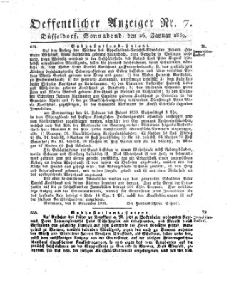 Amtsblatt für den Regierungsbezirk Düsseldorf Samstag 26. Januar 1839
