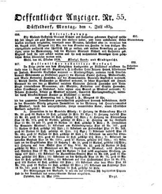 Amtsblatt für den Regierungsbezirk Düsseldorf Montag 1. Juli 1839