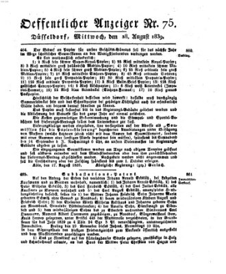 Amtsblatt für den Regierungsbezirk Düsseldorf Mittwoch 28. August 1839
