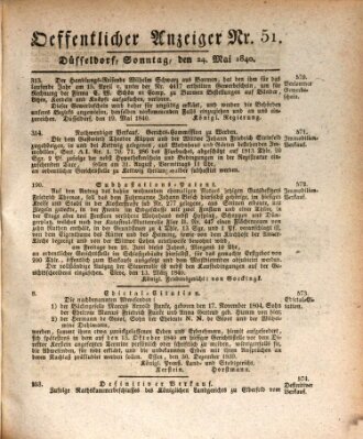 Amtsblatt für den Regierungsbezirk Düsseldorf Sonntag 24. Mai 1840