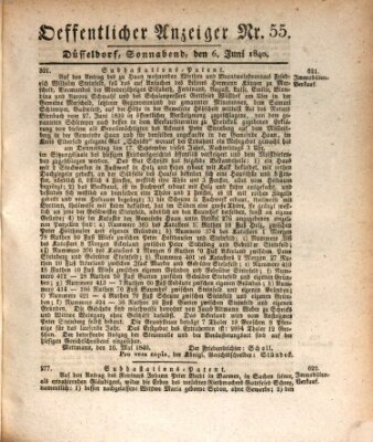 Amtsblatt für den Regierungsbezirk Düsseldorf Samstag 6. Juni 1840
