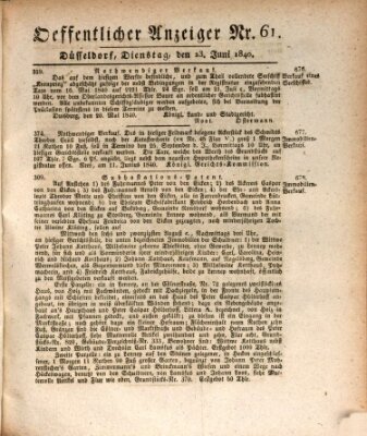 Amtsblatt für den Regierungsbezirk Düsseldorf Dienstag 23. Juni 1840