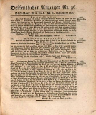 Amtsblatt für den Regierungsbezirk Düsseldorf Mittwoch 30. September 1840