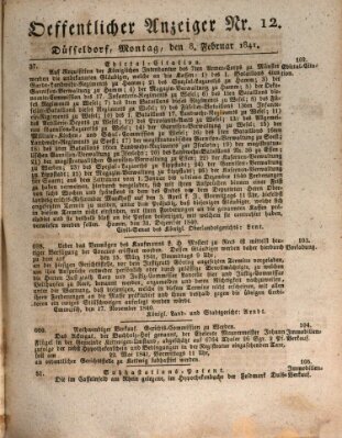 Amtsblatt für den Regierungsbezirk Düsseldorf Montag 8. Februar 1841
