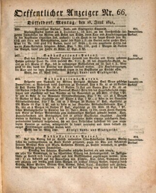 Amtsblatt für den Regierungsbezirk Düsseldorf Montag 28. Juni 1841