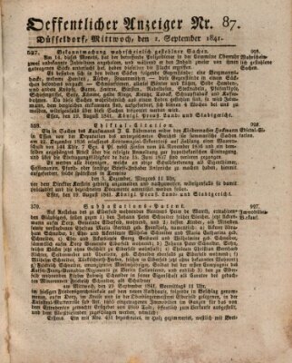 Amtsblatt für den Regierungsbezirk Düsseldorf Mittwoch 1. September 1841