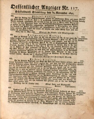 Amtsblatt für den Regierungsbezirk Düsseldorf Dienstag 30. November 1841