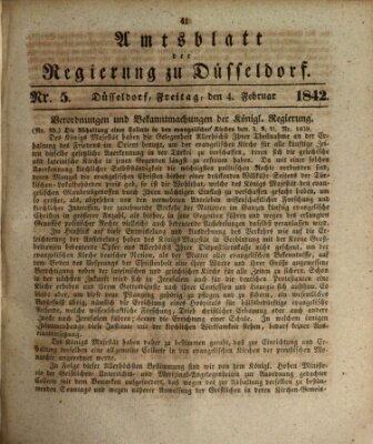 Amtsblatt für den Regierungsbezirk Düsseldorf Freitag 4. Februar 1842
