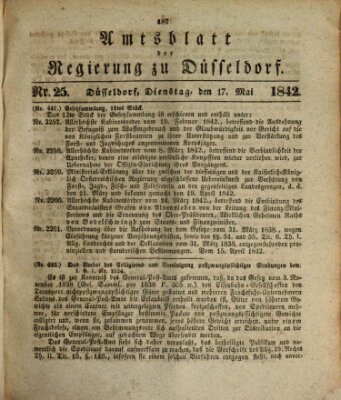 Amtsblatt für den Regierungsbezirk Düsseldorf Dienstag 17. Mai 1842