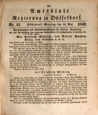 Amtsblatt für den Regierungsbezirk Düsseldorf Montag 30. Mai 1842