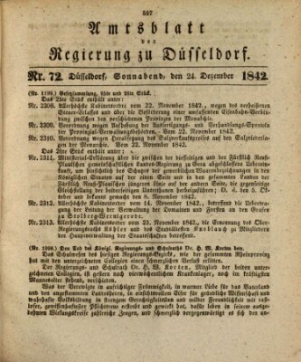 Amtsblatt für den Regierungsbezirk Düsseldorf Samstag 24. Dezember 1842