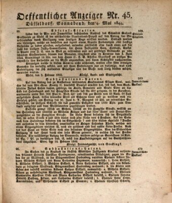 Amtsblatt für den Regierungsbezirk Düsseldorf Samstag 4. Mai 1844