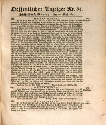 Amtsblatt für den Regierungsbezirk Düsseldorf Montag 27. Mai 1844