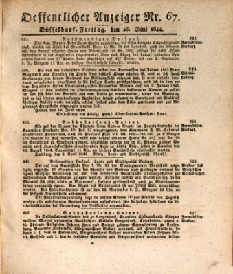 Amtsblatt für den Regierungsbezirk Düsseldorf Freitag 28. Juni 1844