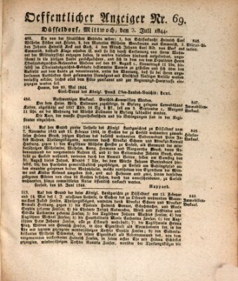 Amtsblatt für den Regierungsbezirk Düsseldorf Mittwoch 3. Juli 1844