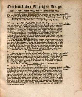 Amtsblatt für den Regierungsbezirk Düsseldorf Dienstag 10. September 1844