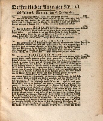Amtsblatt für den Regierungsbezirk Düsseldorf Montag 28. Oktober 1844
