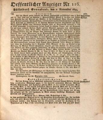 Amtsblatt für den Regierungsbezirk Düsseldorf Samstag 2. November 1844