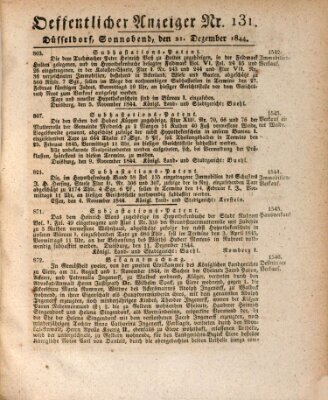 Amtsblatt für den Regierungsbezirk Düsseldorf Samstag 21. Dezember 1844