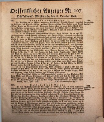 Amtsblatt für den Regierungsbezirk Düsseldorf Mittwoch 8. Oktober 1845