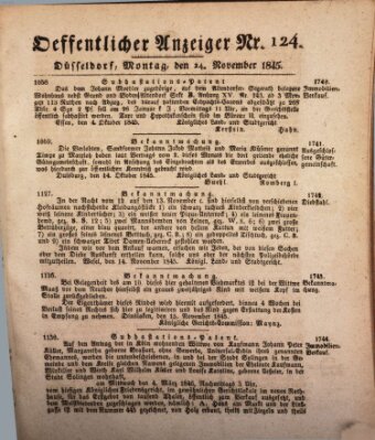 Amtsblatt für den Regierungsbezirk Düsseldorf Montag 24. November 1845