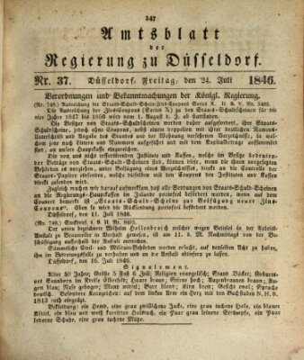 Amtsblatt für den Regierungsbezirk Düsseldorf Freitag 24. Juli 1846