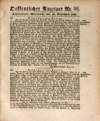 Amtsblatt für den Regierungsbezirk Düsseldorf Mittwoch 16. September 1846