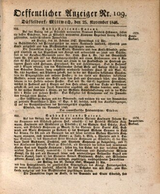 Amtsblatt für den Regierungsbezirk Düsseldorf Mittwoch 25. November 1846