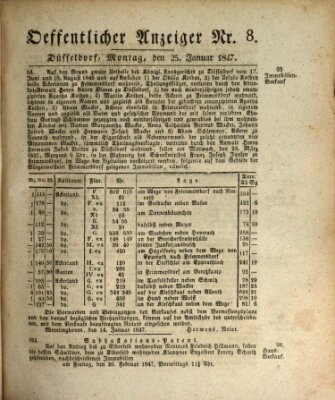Amtsblatt für den Regierungsbezirk Düsseldorf Montag 25. Januar 1847