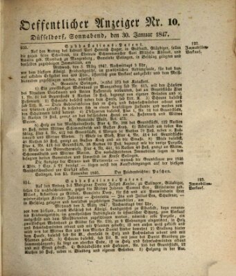 Amtsblatt für den Regierungsbezirk Düsseldorf Samstag 30. Januar 1847