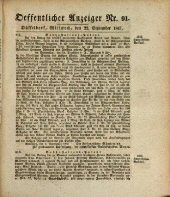 Amtsblatt für den Regierungsbezirk Düsseldorf Mittwoch 22. September 1847
