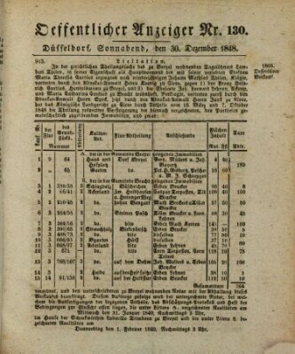 Amtsblatt für den Regierungsbezirk Düsseldorf Samstag 30. Dezember 1848