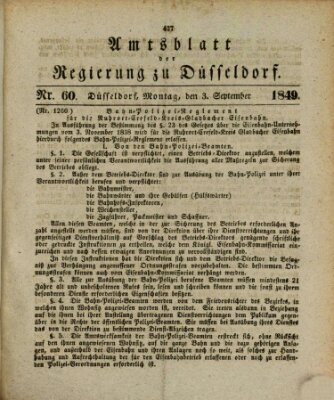 Amtsblatt für den Regierungsbezirk Düsseldorf Montag 3. September 1849
