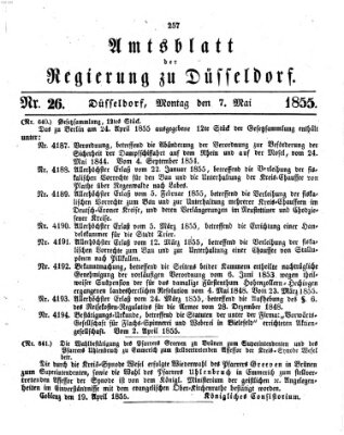 Amtsblatt für den Regierungsbezirk Düsseldorf Montag 7. Mai 1855