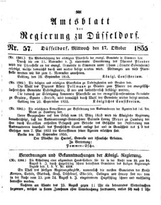 Amtsblatt für den Regierungsbezirk Düsseldorf Mittwoch 17. Oktober 1855