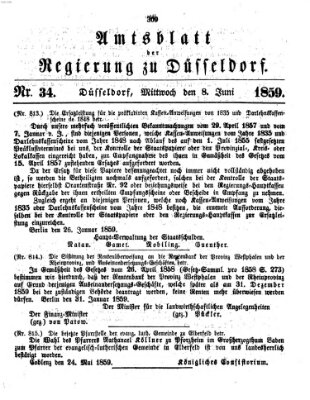 Amtsblatt für den Regierungsbezirk Düsseldorf Mittwoch 8. Juni 1859