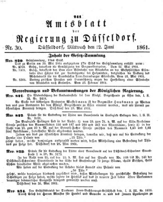 Amtsblatt für den Regierungsbezirk Düsseldorf Mittwoch 12. Juni 1861