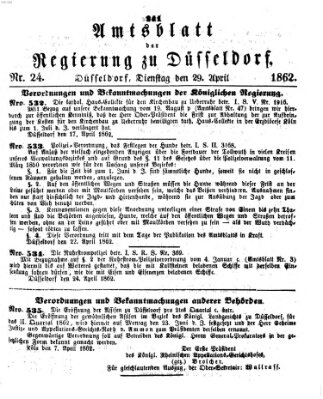 Amtsblatt für den Regierungsbezirk Düsseldorf Dienstag 29. April 1862