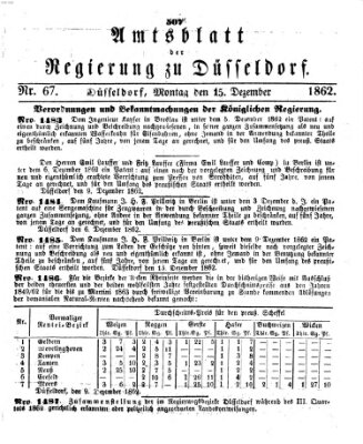 Amtsblatt für den Regierungsbezirk Düsseldorf Montag 15. Dezember 1862