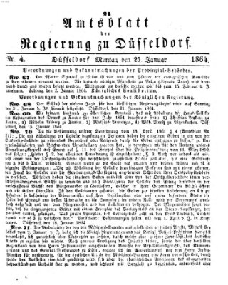 Amtsblatt für den Regierungsbezirk Düsseldorf Montag 25. Januar 1864