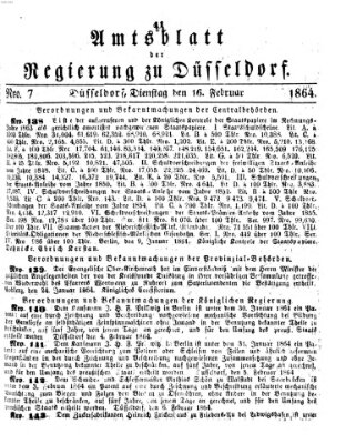 Amtsblatt für den Regierungsbezirk Düsseldorf Dienstag 16. Februar 1864