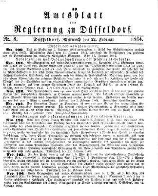 Amtsblatt für den Regierungsbezirk Düsseldorf Mittwoch 24. Februar 1864