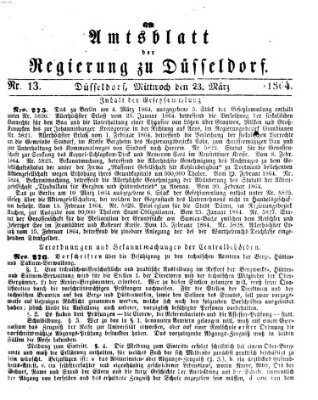 Amtsblatt für den Regierungsbezirk Düsseldorf Mittwoch 23. März 1864